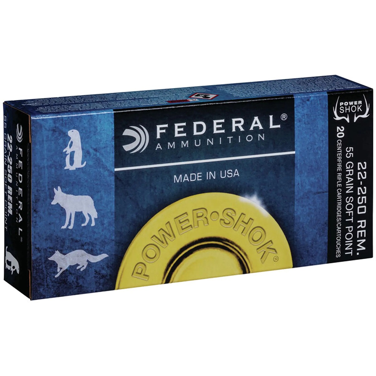 22-250 Rem 55gr Soft Point Federal-image