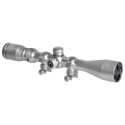 Barska 3-9x40mm Huntmaster 30/30 Silver Rifle Scope with Rings-image